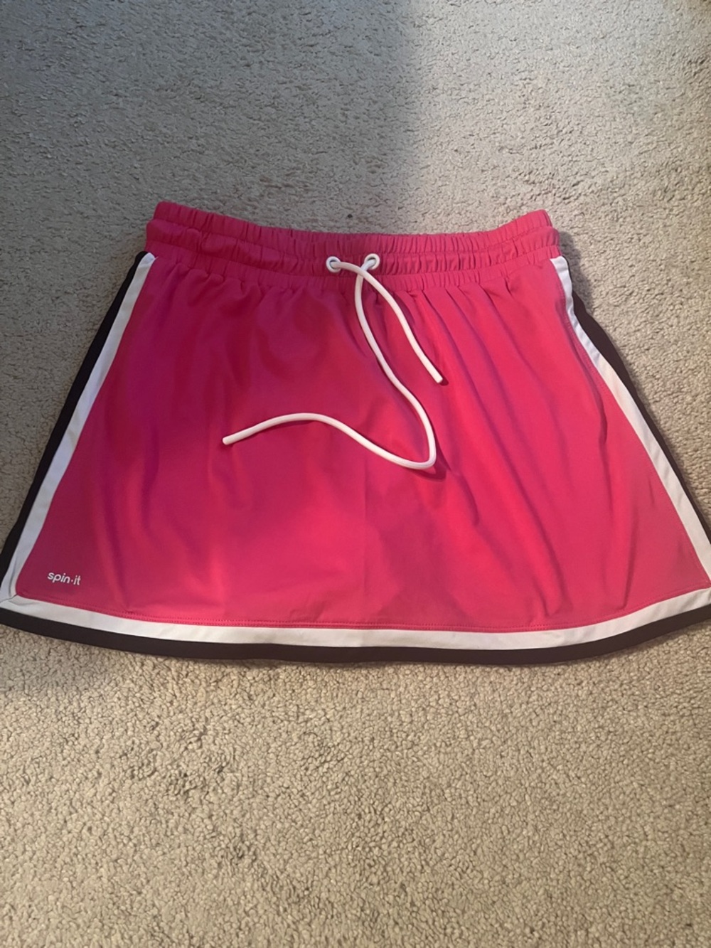 Spin-It Women's Pink Athletic Skort with Drawstring
